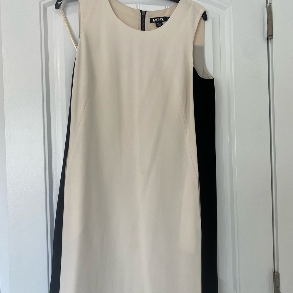 DKNY black and white dress